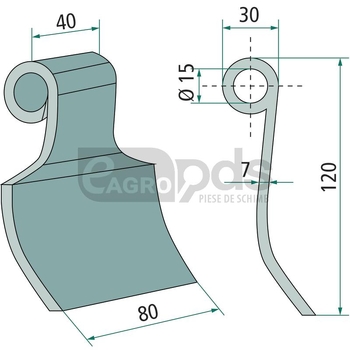 Cutit tocator - GRANIT [18063-ZZZ-35]