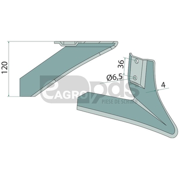 Brazdar pentru cultivator - GRANIT [180681325]