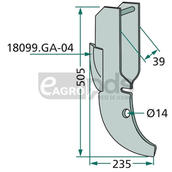 Brazdar patina pentru semanatoare - GRANIT [18099.GA-03]