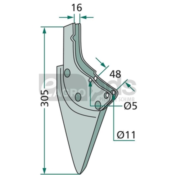 Brazdar patina pentru semanatoare - GRANIT [18099.KL-01]