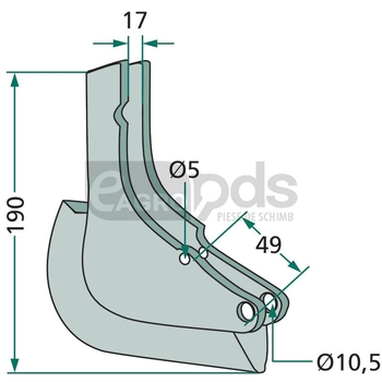 Brazdar patina pentru semanatoare - GRANIT [18099.KL-02]