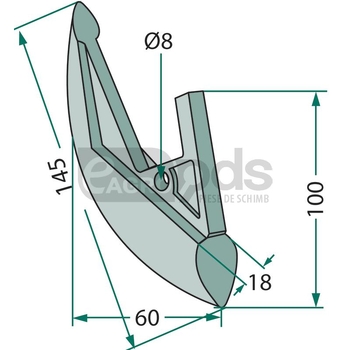 Brazdar patina pentru semanatoare - GRANIT [18099.NR-02]