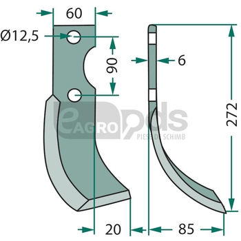 Cutit curbat - GRANIT [180ADR-01R]