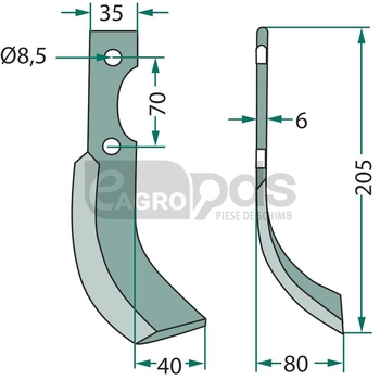Cutit arcuit - GRANIT [180ADR-09L]