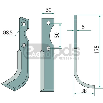 Cutit arcuit - GRANIT [180ADR-12L]