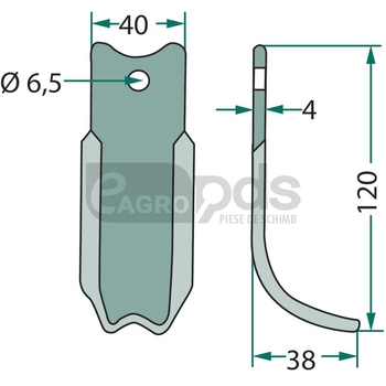 Cutit arcuit - GRANIT [180AGR-08]