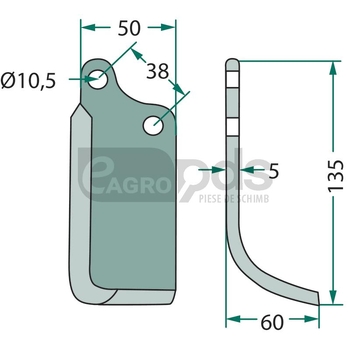 Cutit arcuit - GRANIT [180AGR-18L]