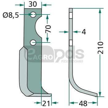 Cutit arcuit - GRANIT [180AGR-20L]