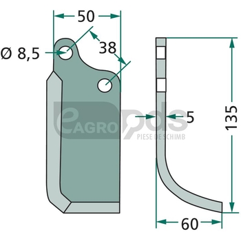 Cutit arcuit - GRANIT [180AGR-59L]