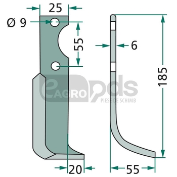 Cutit arcuit - GRANIT [180BCS-07R]