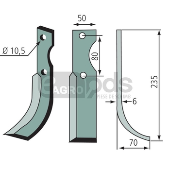 Cutit de frezat - GRANIT [180BEN-16R]