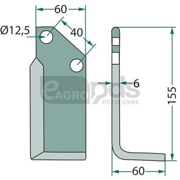 Cutit in unghi drept - GRANIT [180BRE-02L]