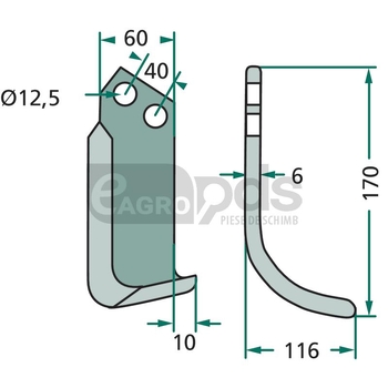Cutit curbat - GRANIT [180BRE-14L]