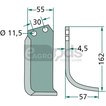 Cutit arcuit - GRANIT [180BUN-52L]