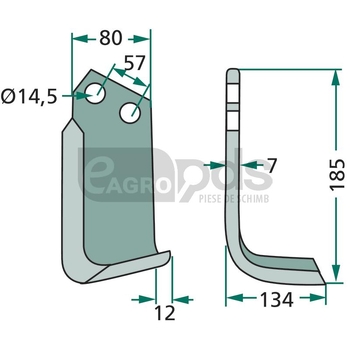 Cutit arcuit - GRANIT [180CEL-07R]