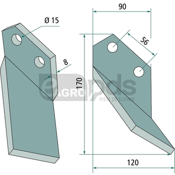 Cutit rotor - GRANIT [180COM-12R]