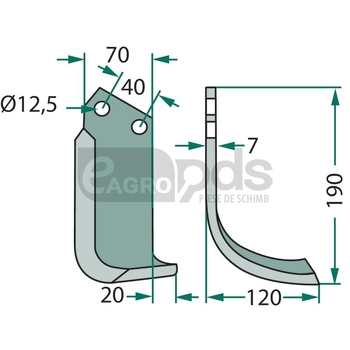 Cutit arcuit - GRANIT [180DON-07R]