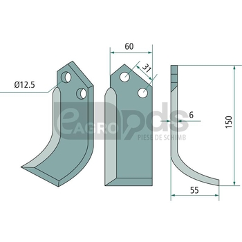 Cutit arcuit - GRANIT [180DON-10R]