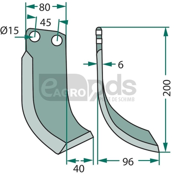 Cutit arcuit - GRANIT [180EBE-01R]