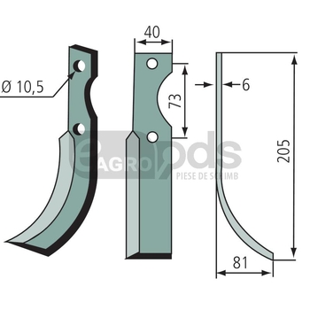 Cutit de frezat - GRANIT [180EUR-03L]