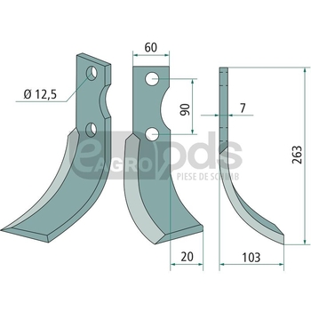 Cutit arcuit - GRANIT [180FER-02L]