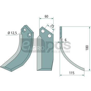 Cutit arcuit - GRANIT [180FER-07R]