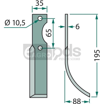 Cutit arcuit - GRANIT [180FER-21R]