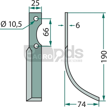 Cutit arcuit - GRANIT [180FER-25L]