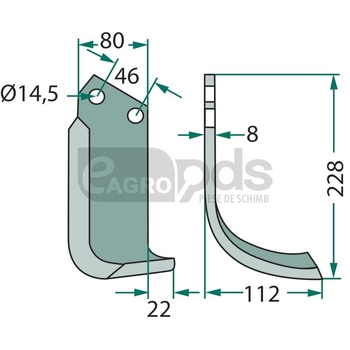 Cutit arcuit - GRANIT [180FES-01R]