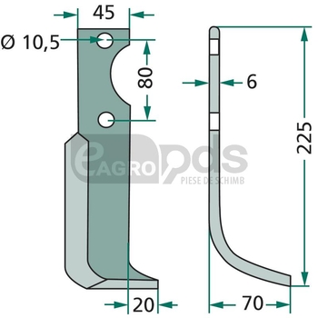 Cutit arcuit - GRANIT [180FMO-05R]