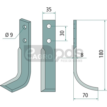 Cutit arcuit - GRANIT [180GOL-01L]