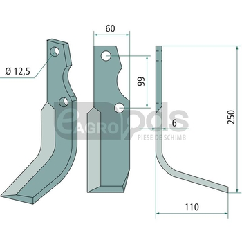 Cutit arcuit - GRANIT [180GOL-03R]