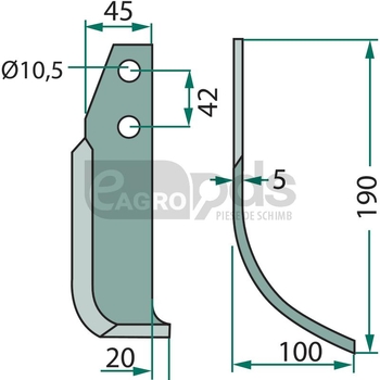 Cutit arcuit - GRANIT [180GOL-34R]