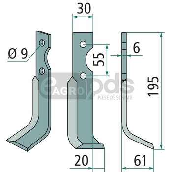 Cutit de frezat - GRANIT [180GRI-11R]