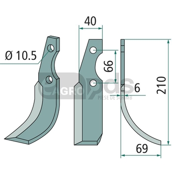 Cutit de frezat - GRANIT [180GRI-12R]