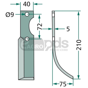 Cutit arcuit - GRANIT [180HAK-01R]