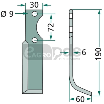 Cutit arcuit - GRANIT [180HAK-51L]