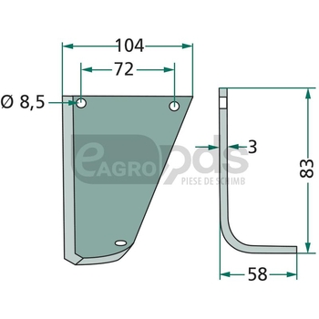 Cutit arcuit - GRANIT [180HAK-56R]