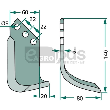 Cutit arcuit - GRANIT [180HOL-03L]