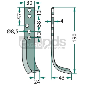 Cutit arcuit - GRANIT [180HOL-04R]