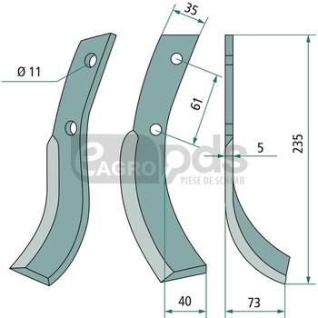 Cutit freza - GRANIT [180HON-05R]
