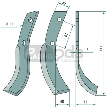Cutit freza - GRANIT [180HON-06R]