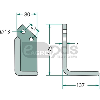 Cutit in unghi drept - GRANIT [180HOW-04R]