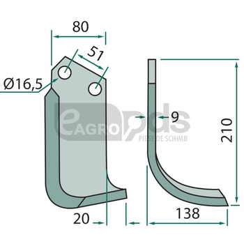 Cutit arcuit - GRANIT [180HOW-08R]