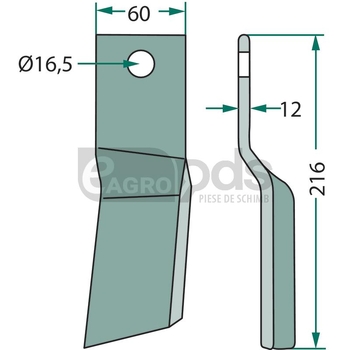 Cutit rotor - GRANIT [180HOW-52R]