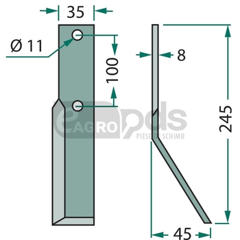 Cutit rotor - GRANIT [180IND-06R]