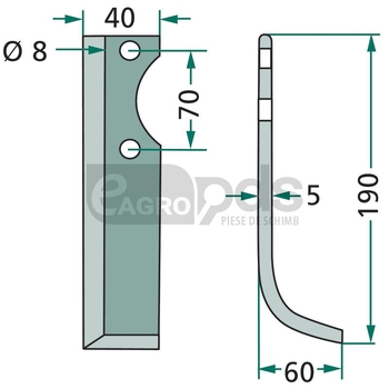 Cutit arcuit - GRANIT [180IND-136R]