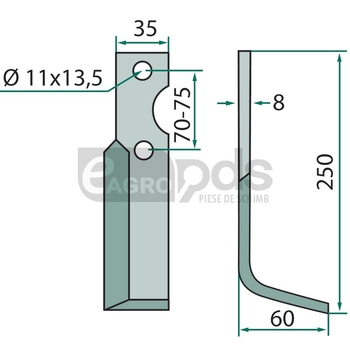 Cutit rotor - GRANIT [180IND-482L]