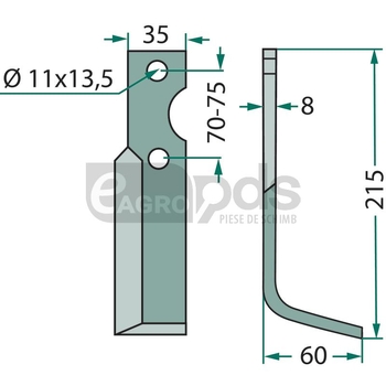 Cutit rotor - GRANIT [180IND-483R]