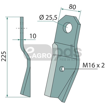 Cutit tocator - GRANIT [180IND-65A]